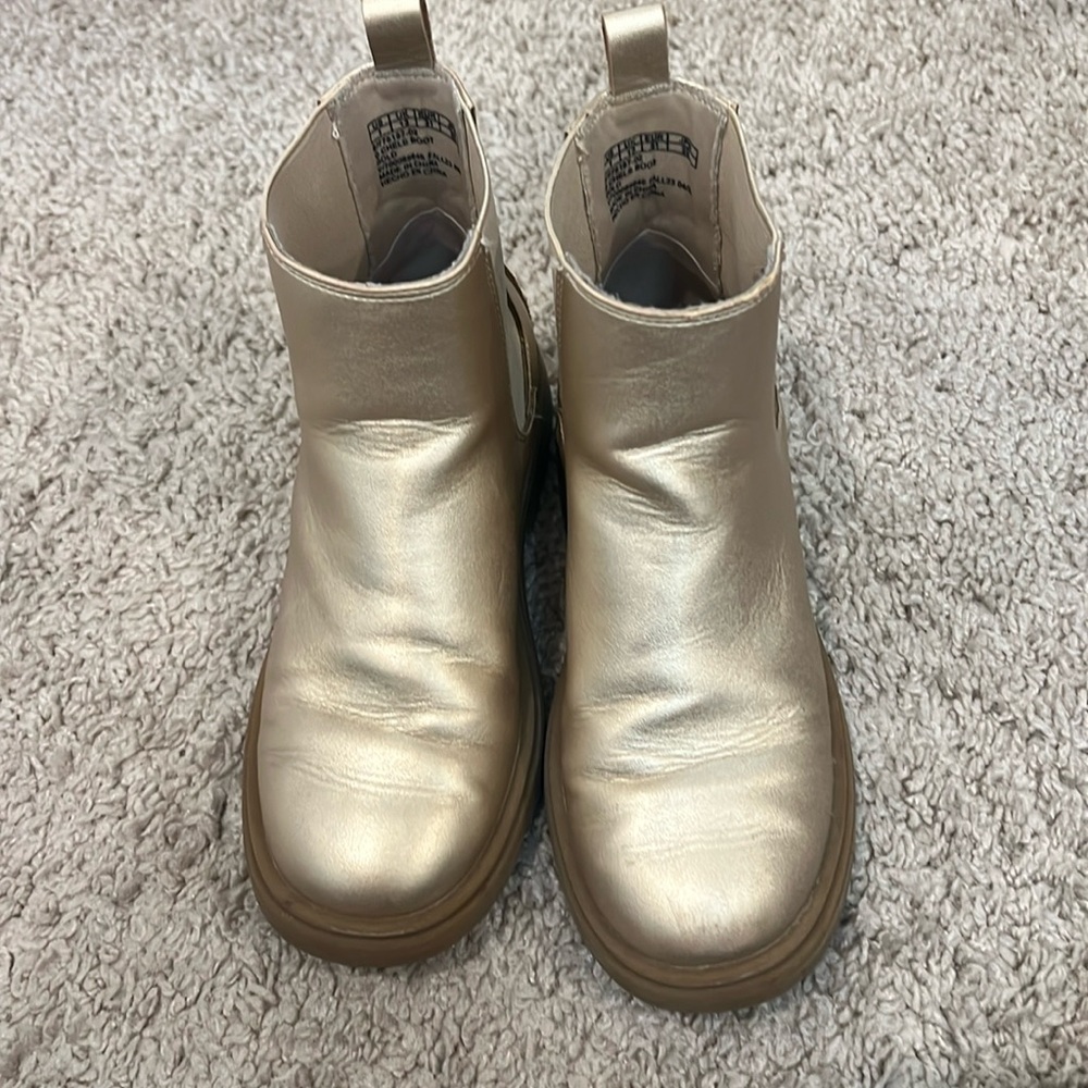 GAP Kids Metallic Gold Chelsea Boots